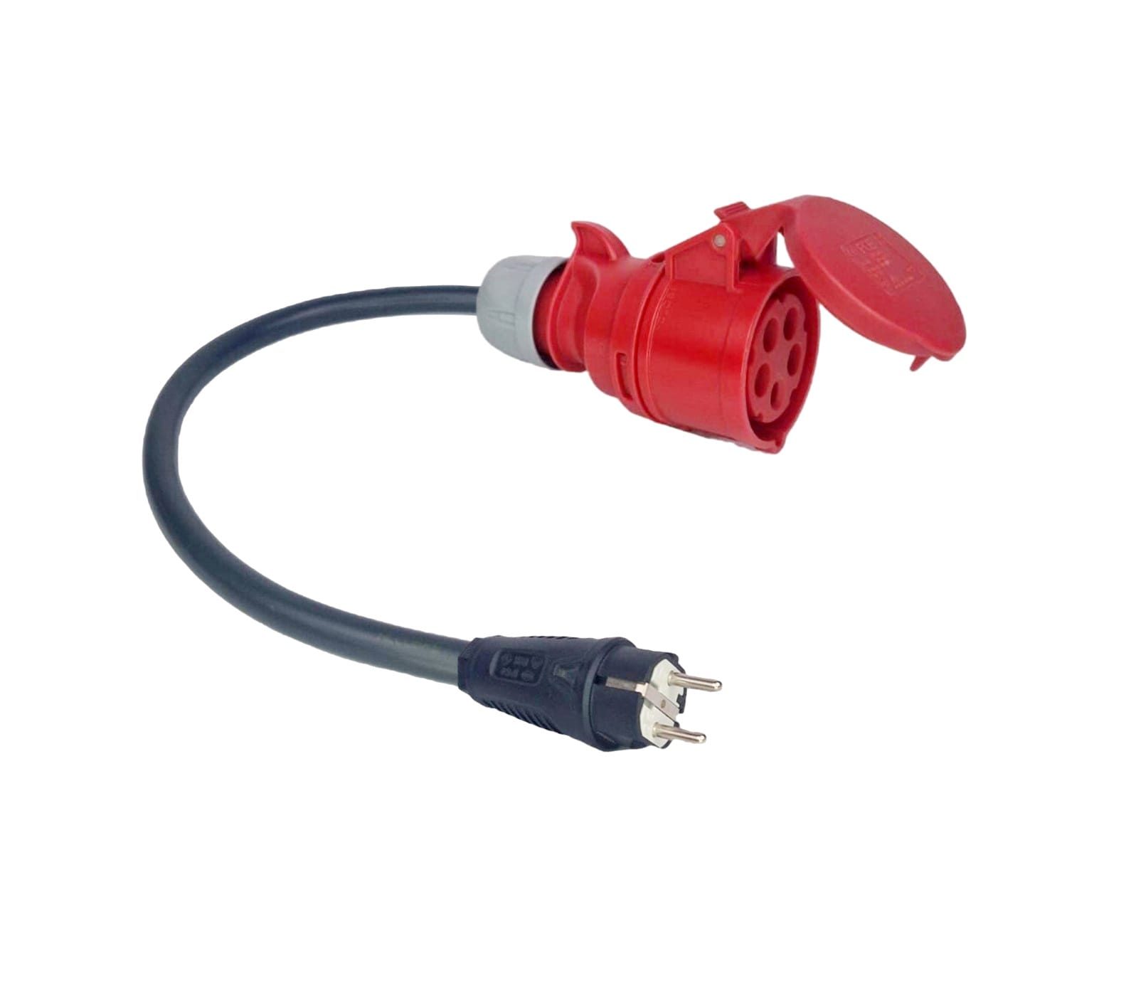 ADAPTADOR CEE 16A TRIFÁSICO - (11KW) FÊMEA - SCHUKO MACHO
