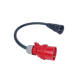 ADAPTADOR SCHUKO FÊMEA – CEE 16A TRIFÁSICO – (11KW) MACHO