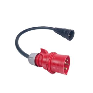ADAPTADOR SCHUKO FÊMEA - CEE 32A TRIFÁSICO - (22KW) MACHO