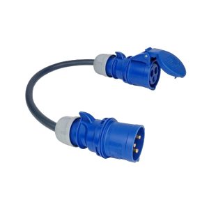 ADAPTADOR CEE 16A MONOFÁSICO – (3.7KW) FEMÊA – CEE 32A MONOFÁSICO – (7.4KW) MACHO