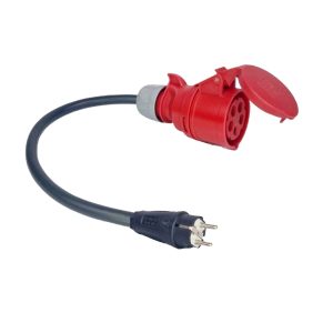 ADAPTADOR CEE 16A TRIFÁSICO - (11KW) FÊMEA - SCHUKO MACHO