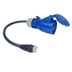 ADAPTADOR CEE 32A MONOFÁSICO – (7.4KW) FÊMEA – SCHUKO MACHO
